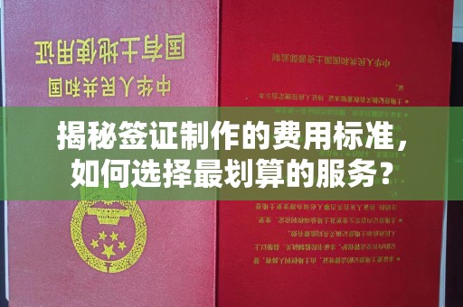 土城揭秘签证制作的费用标准，如何选择最划算的服务？