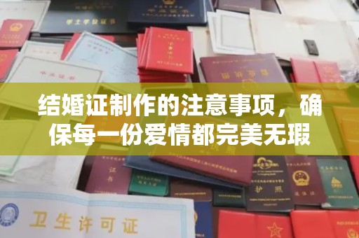 土城结婚证制作的注意事项，确保每一份爱情都完美无瑕